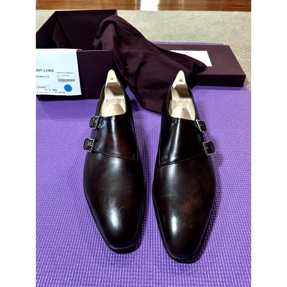 $2480 John Lobb Chapel Shoes NEW Dark Brown Museum Size 11 UK, 12 US, Shoe Tree - Picture 6 of 15